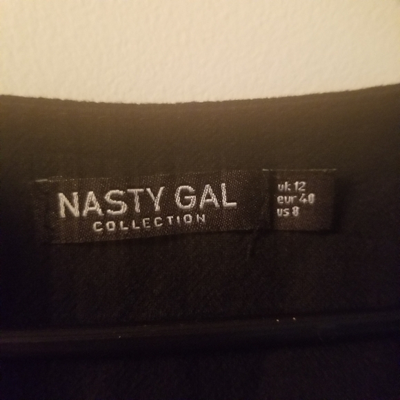 Nasty Gal Collection 100% Cotton Long Sleeve Dress with Ruched Middle - Picture 7 of 7